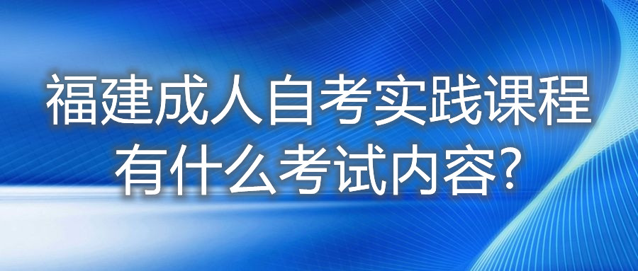 福建成人自考實踐課程有什么考試內(nèi)容?